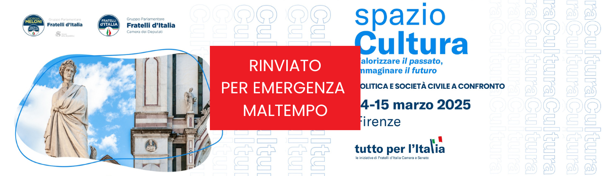 RINVIATO PER EMERGENZA MALTEMPO